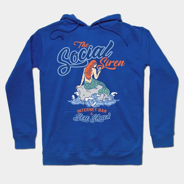 The Social Siren Internet Bar and Sea Shack Hoodie by Alema Art